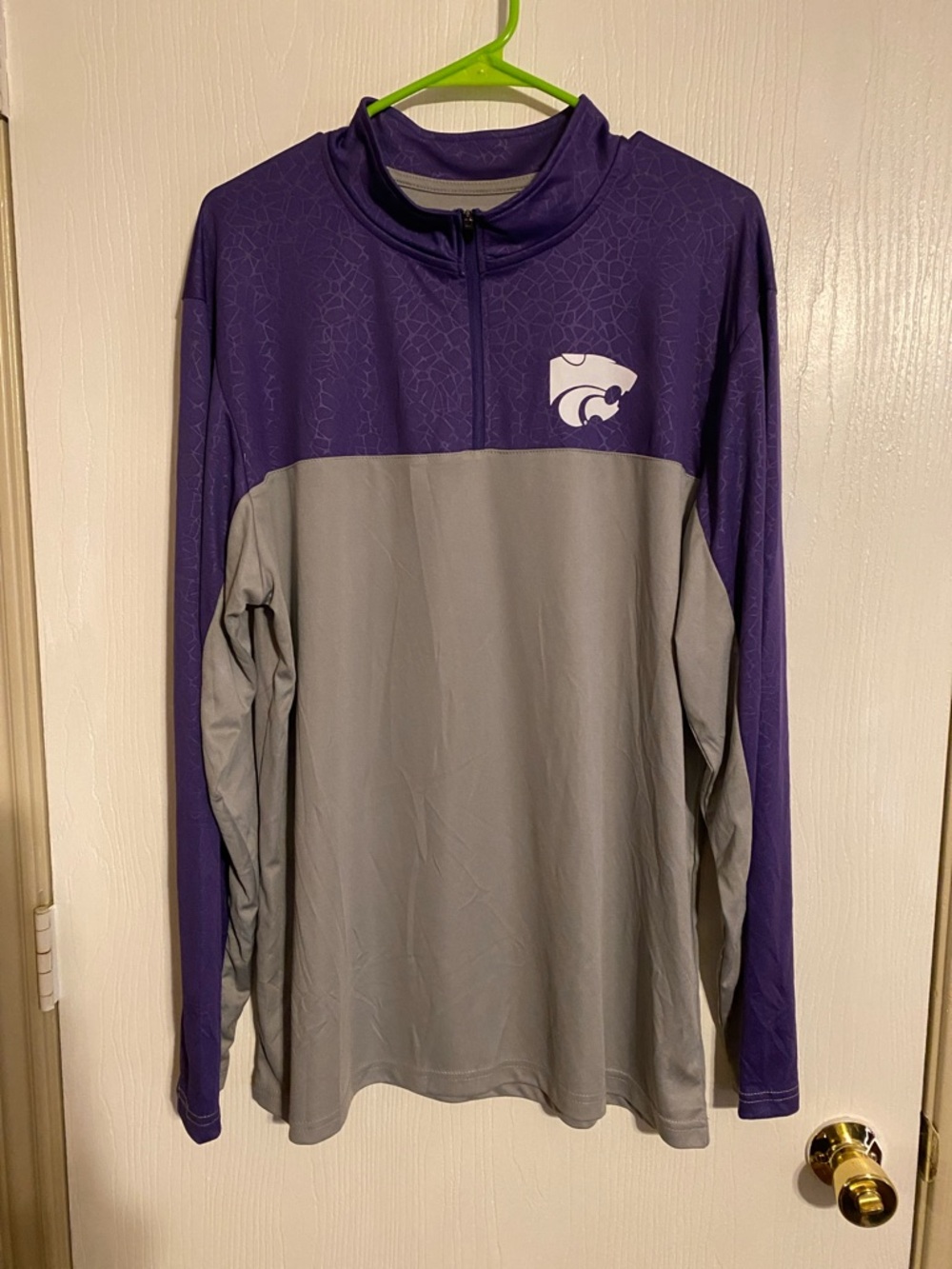 Colosseum Purple and Gray Quarter-Zip Pullover